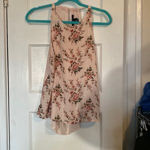 Floral light pink blouse